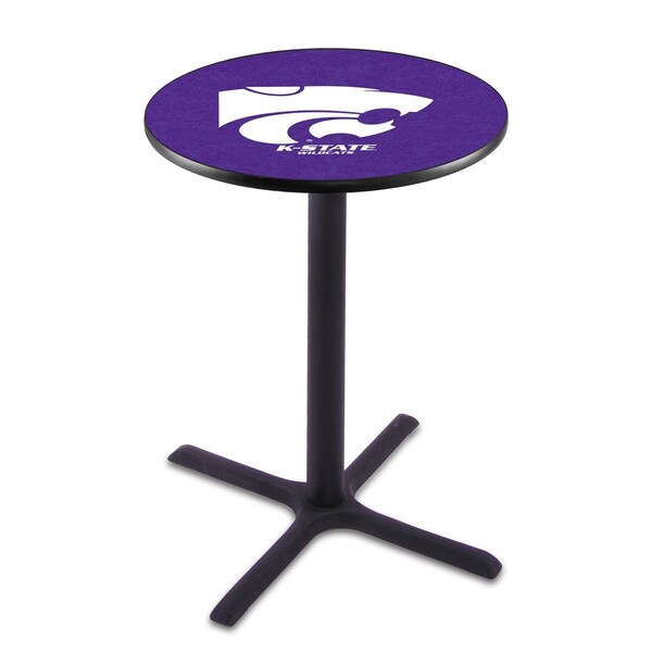 42" Blk Wrinkle Kansas State Pub Table